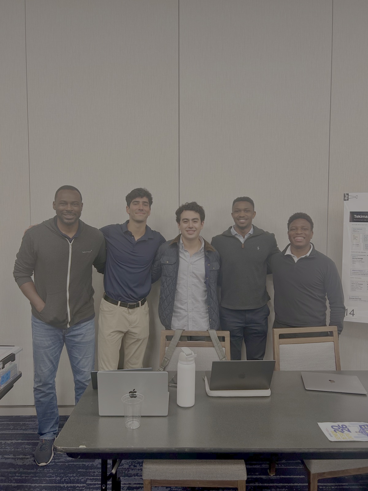 The student team together at the end of the Expo